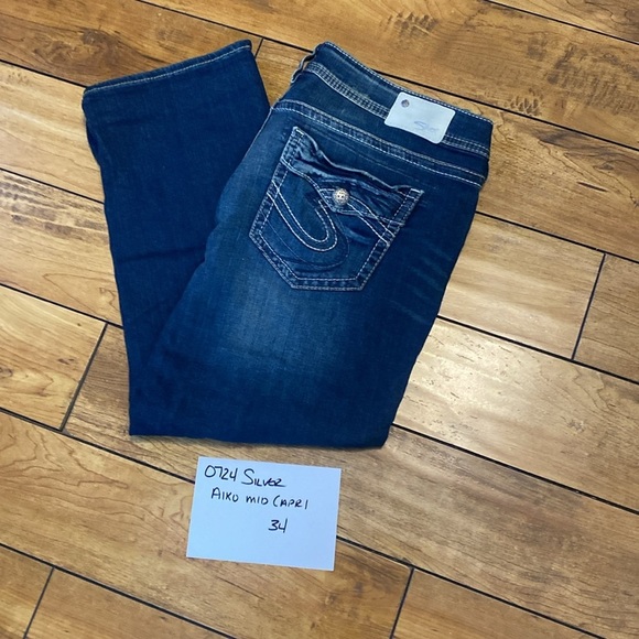 Silver aiko mid Jean capris - Picture 7 of 7